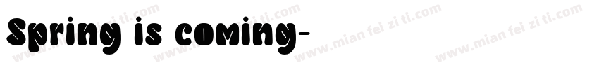 Spring is coming字体转换
